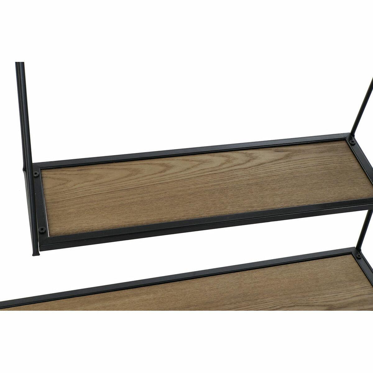 Estantería DKD Home Decor Negro Natural Madera Metal Espejo Madera MDF 120 x 20 x 83 cm