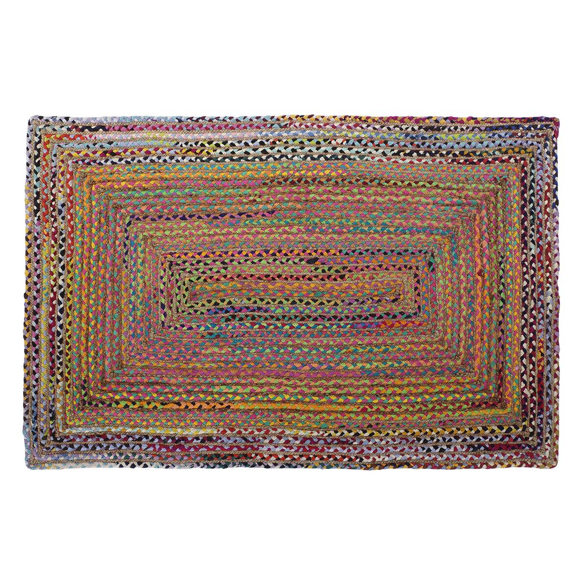 Alfombra DKD Home Decor Marrón Multicolor Jute Algodón (200 x 290 x 1 cm)
