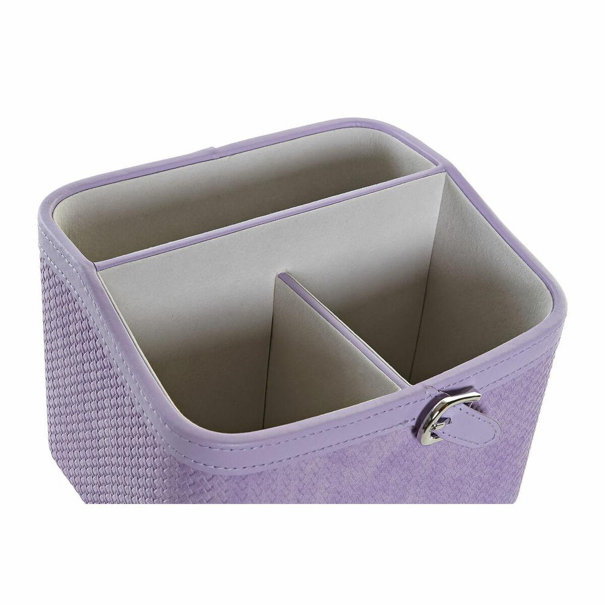Portamandos DKD Home Decor Lila Romántico 19 x 16 x 14 cm Poliuretano Giratorio