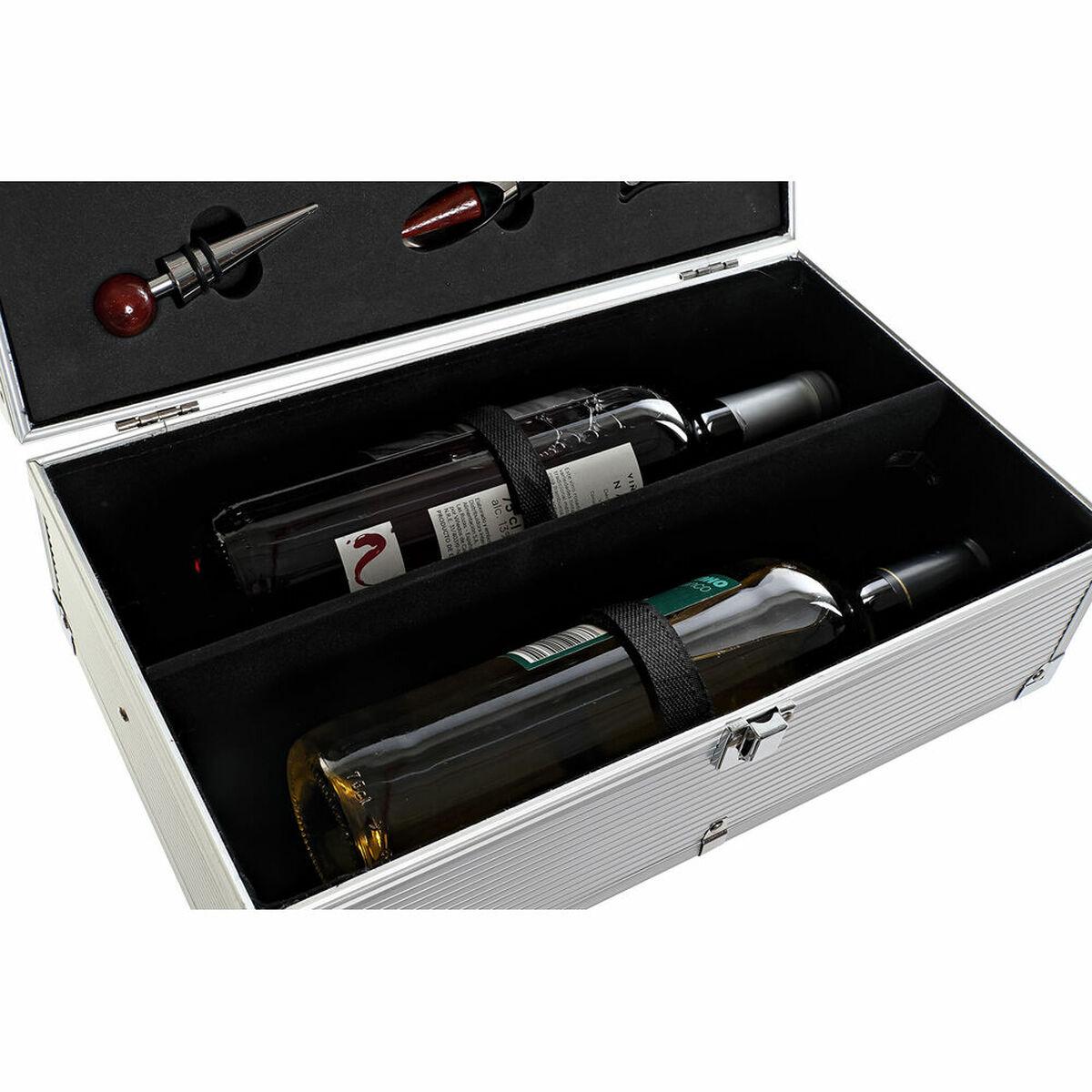 Set de Accesorios para Vino DKD Home Decor 8424001852550 35 x 20,5 x 12 cm Plateado Acero Inoxidable Aluminio