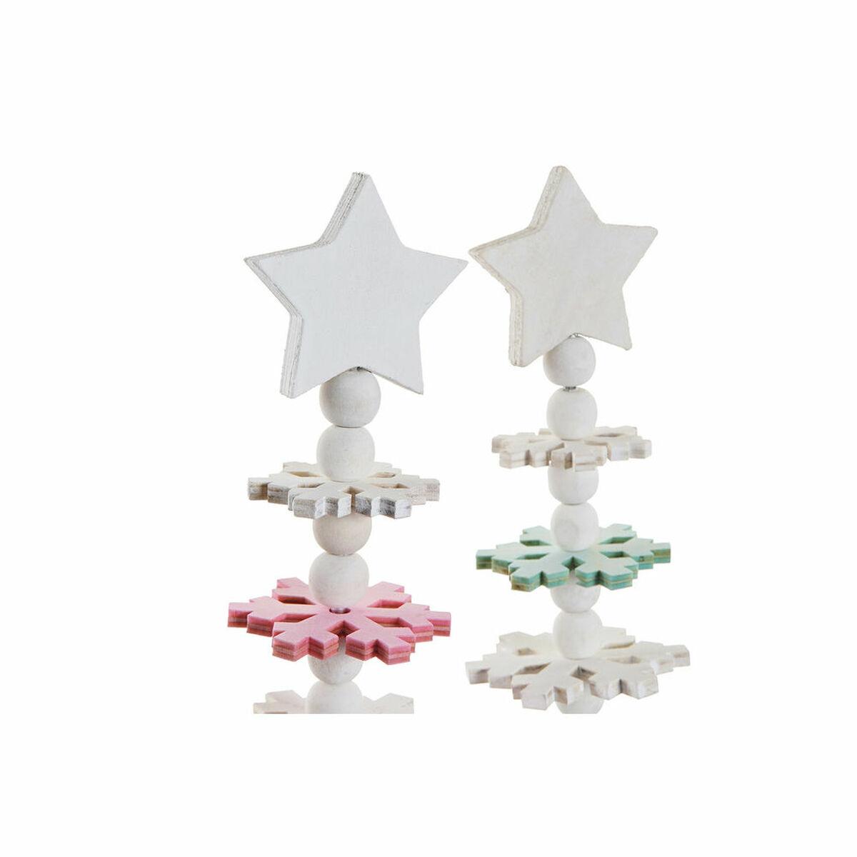 Árbol de Navidad DKD Home Decor Madera MDF (2 pcs) (11 x 11 x 41 cm)