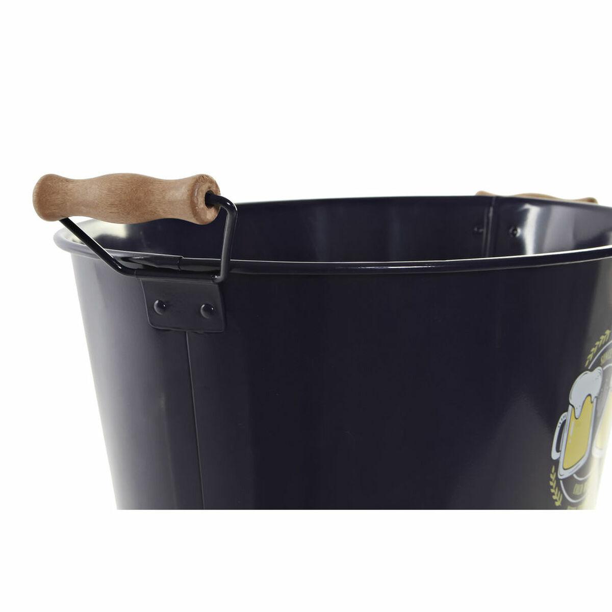 Cubitera DKD Home Decor Amarillo Multicolor Azul marino Madera Metal 51 x 30 x 18,5 cm