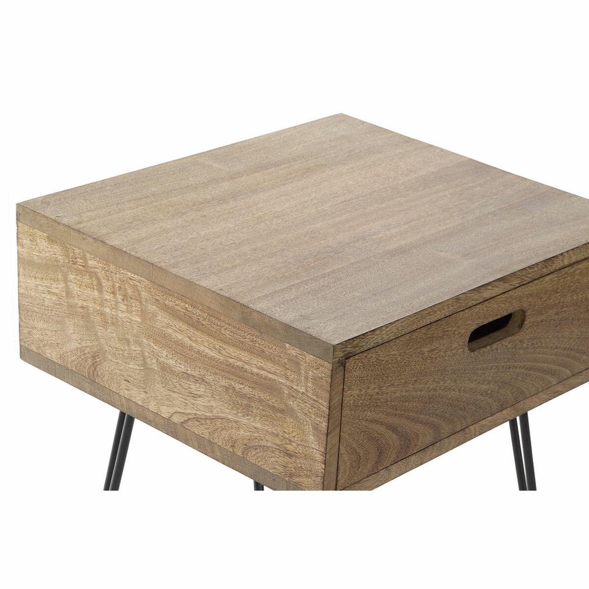 Mesita de Noche DKD Home Decor Metal Madera de mango (48.5 x 40.5 x 61 cm)