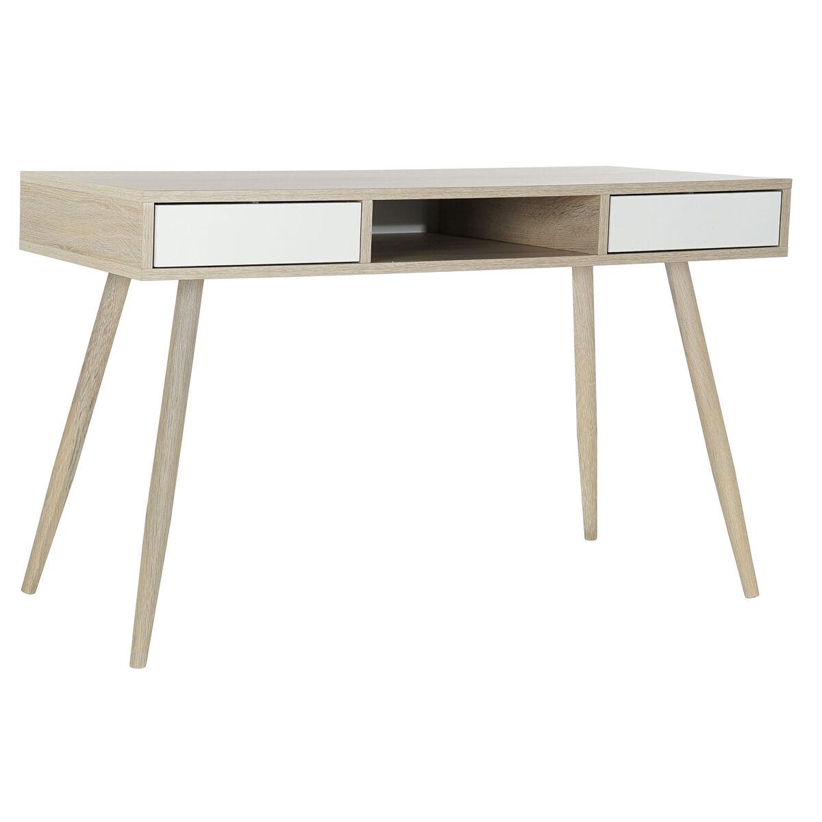 Escritorio DKD Home Decor 8424001808632 Blanco Multicolor Natural Metal Madera MDF 120 x 60 x 74,5 cm