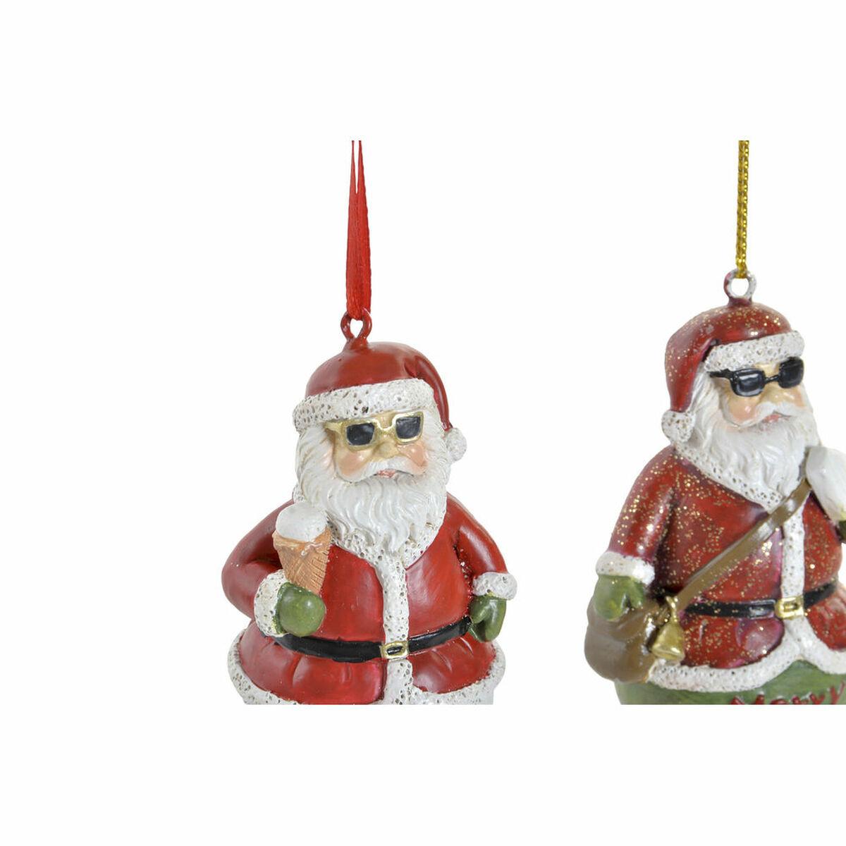 Decoración Colgante DKD Home Decor Navidad Resina (2 pcs) (4.5 x 3 x 7 cm)