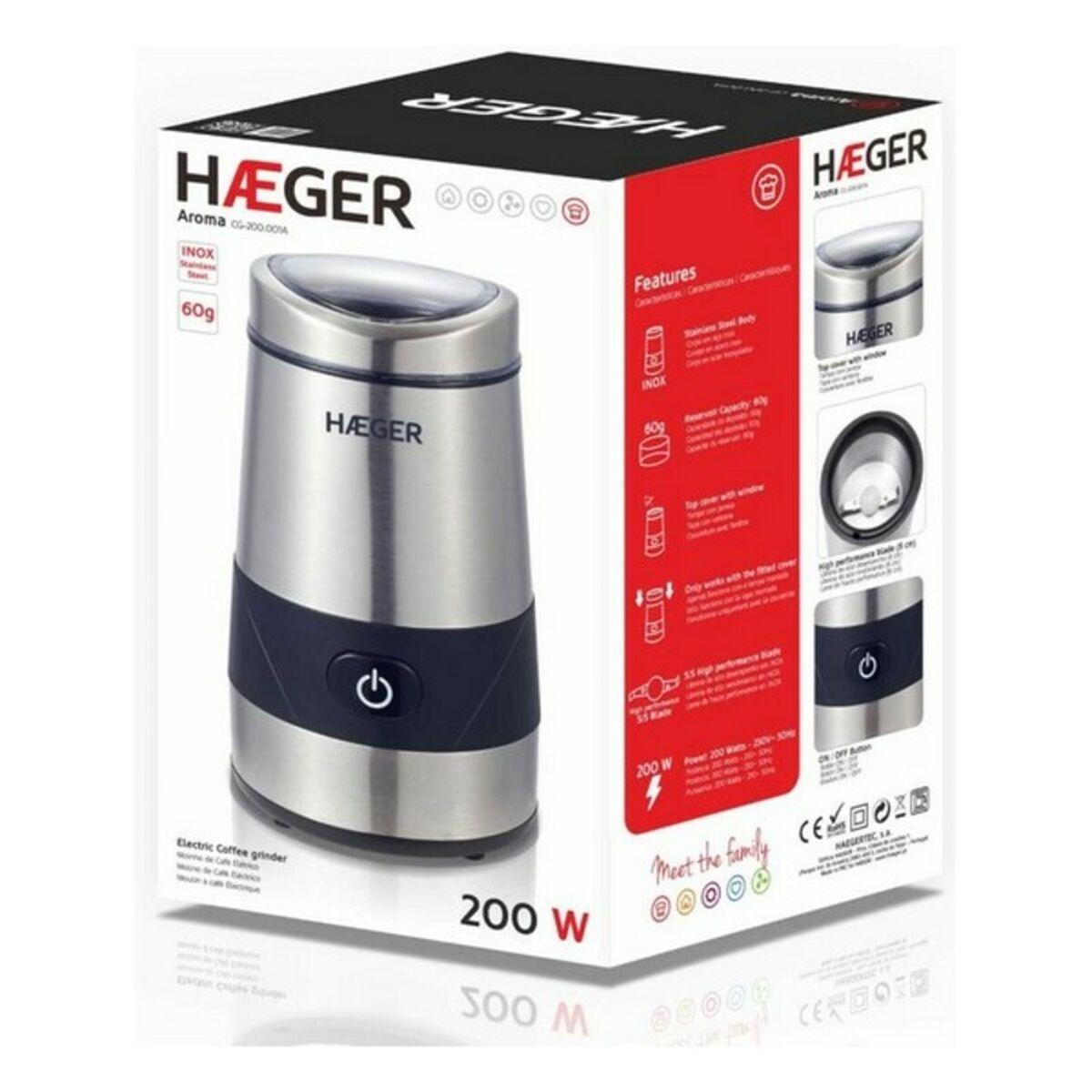 Molinillo Eléctrico Haeger Café Negro 200 W 200 W