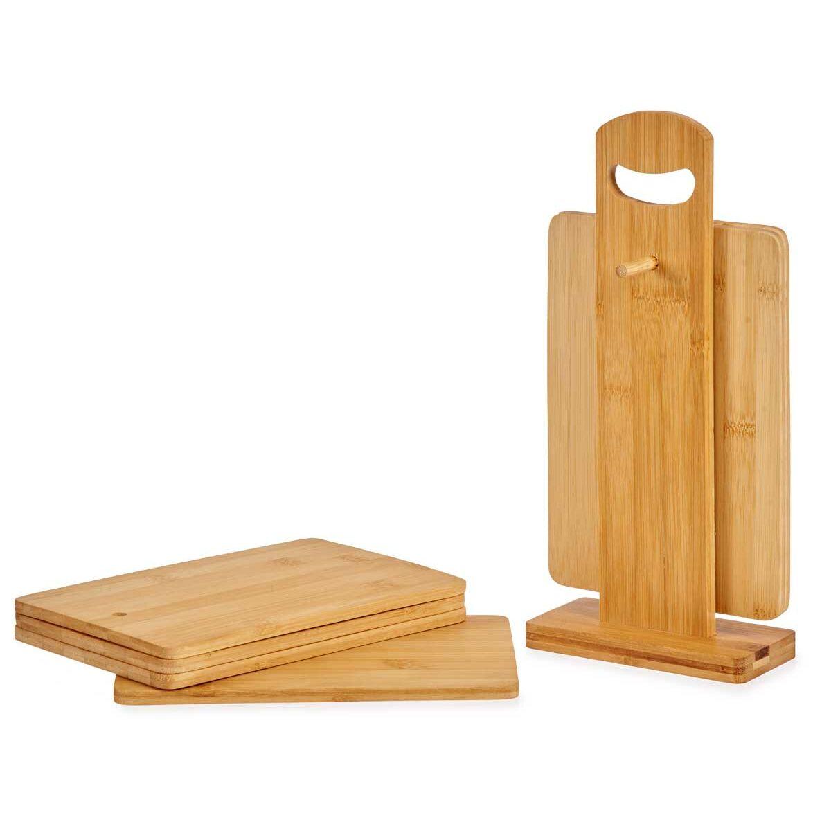 Juego de tablas de cortar Vintage Coconut JWKW-4411 Marrón Tabla de cortar Con soporte