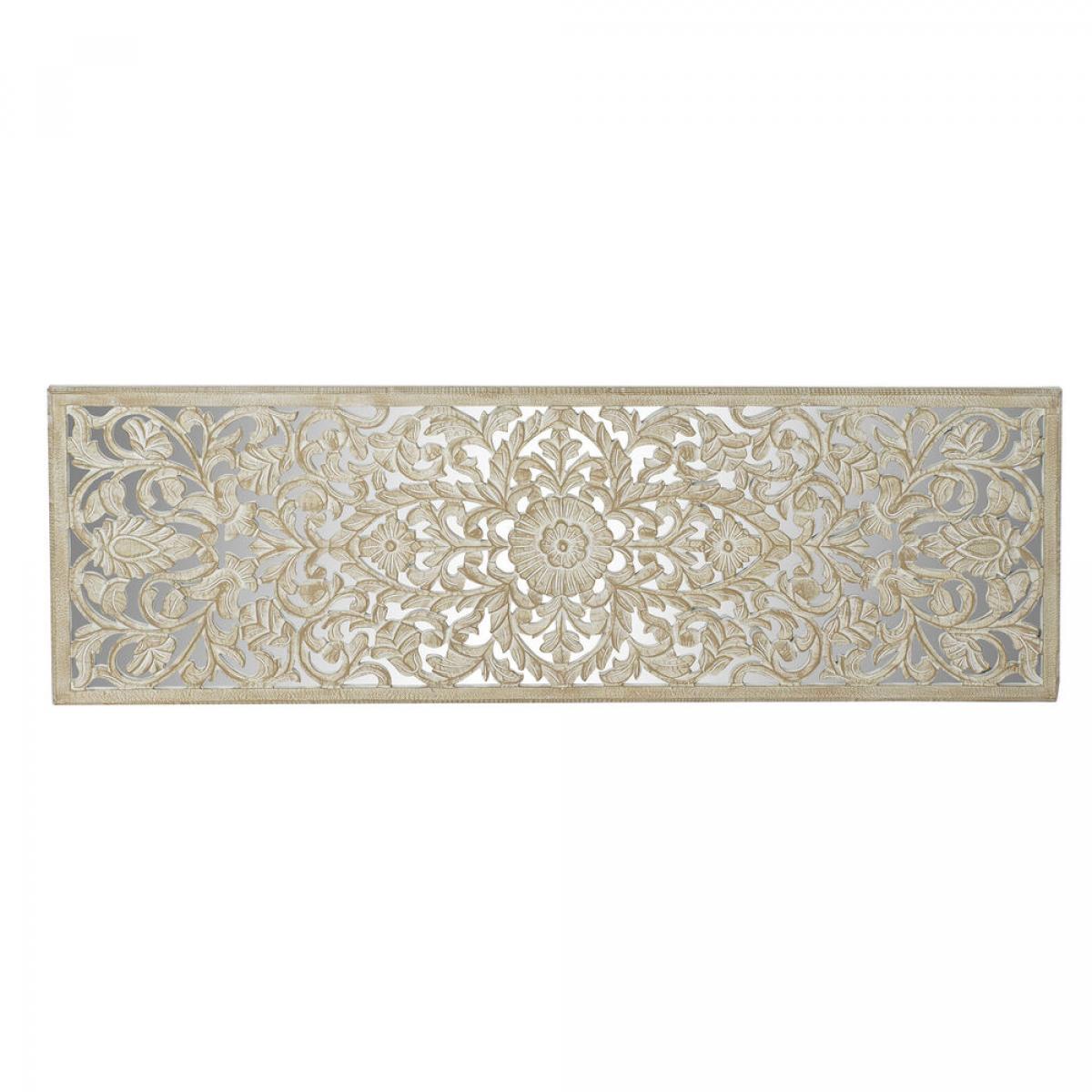 Cabecero de Cama DKD Home Decor Blanco Dorado Espejo Madera MDF 183 x 3 x 61 cm