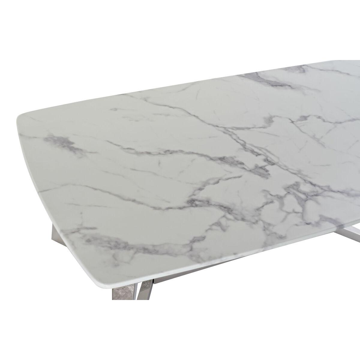 Mesa de Centro DKD Home Decor Plateado Mármol Acero Plástico 127 x 70 x 43 cm