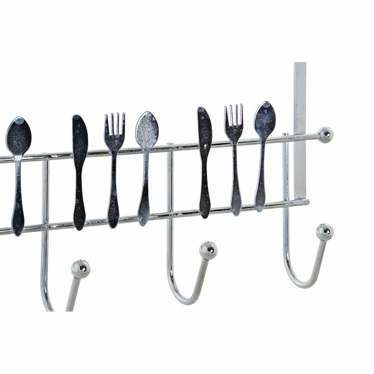 Perchero para Puertas DKD Home Decor Plateado Metal Plástico 34 x 17 x 9 cm