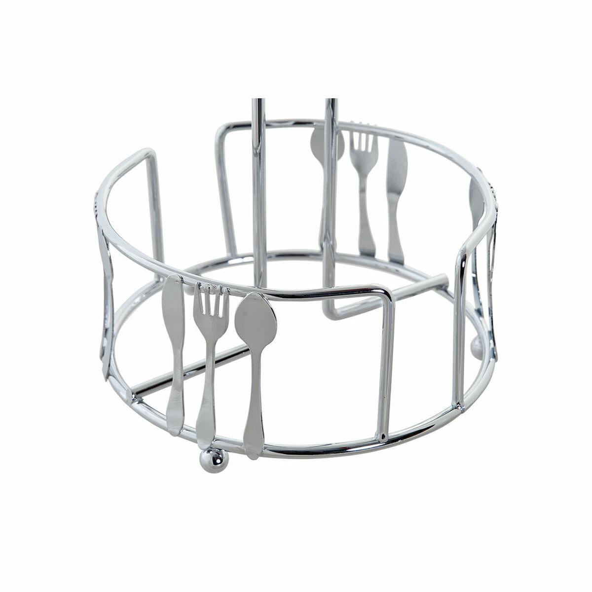 Portarrollos de Cocina DKD Home Decor Plateado Metal Plástico 14 x 14 x 29 cm