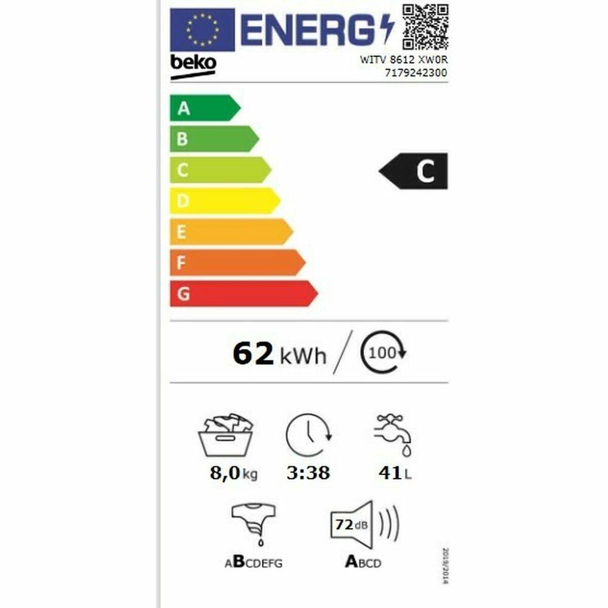 Lavadora BEKO WITV8612XW0R 1200 rpm 60 cm 8 kg