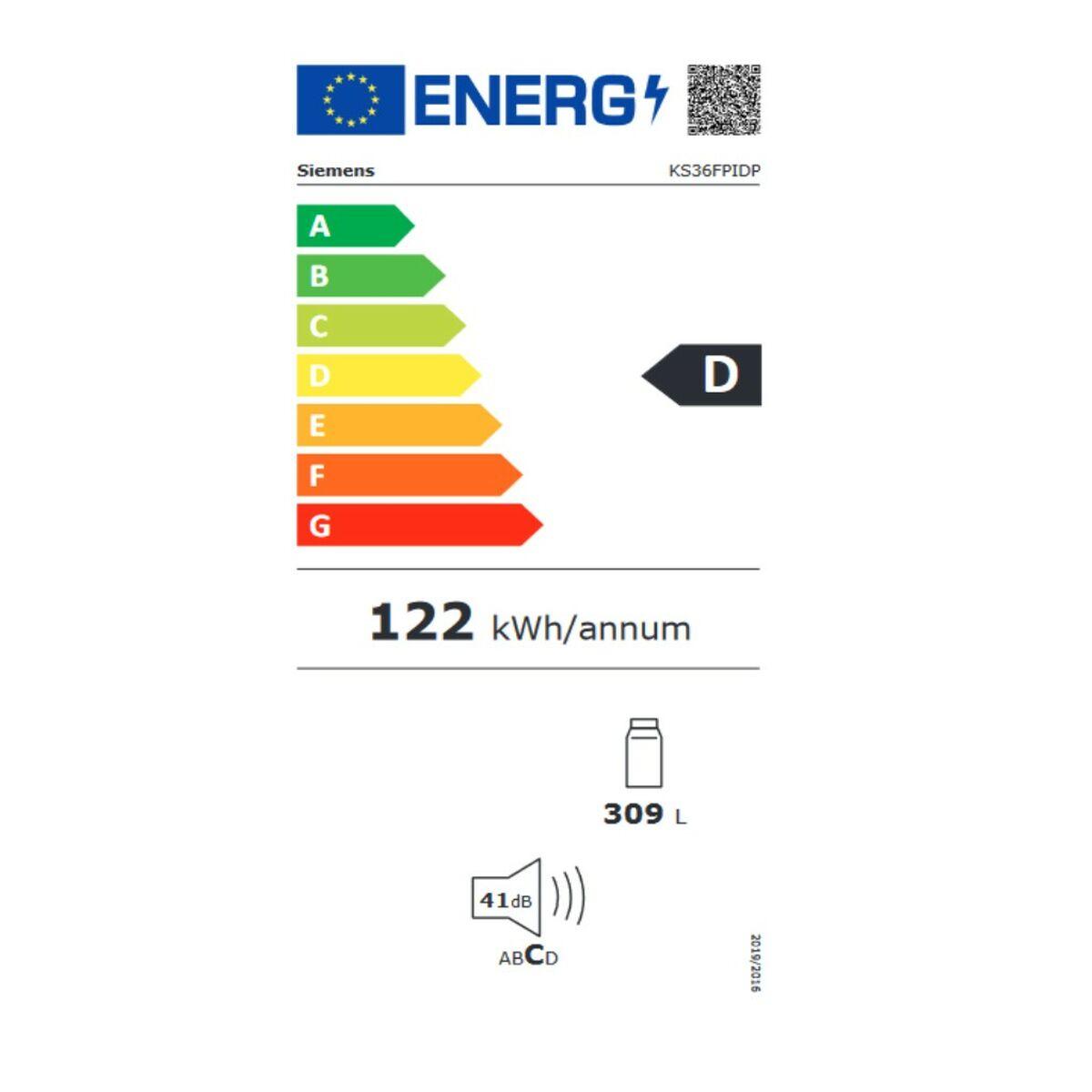 Frigorífico Siemens AG KS36FPIDP Acero Inoxidable (186 x 60 cm)