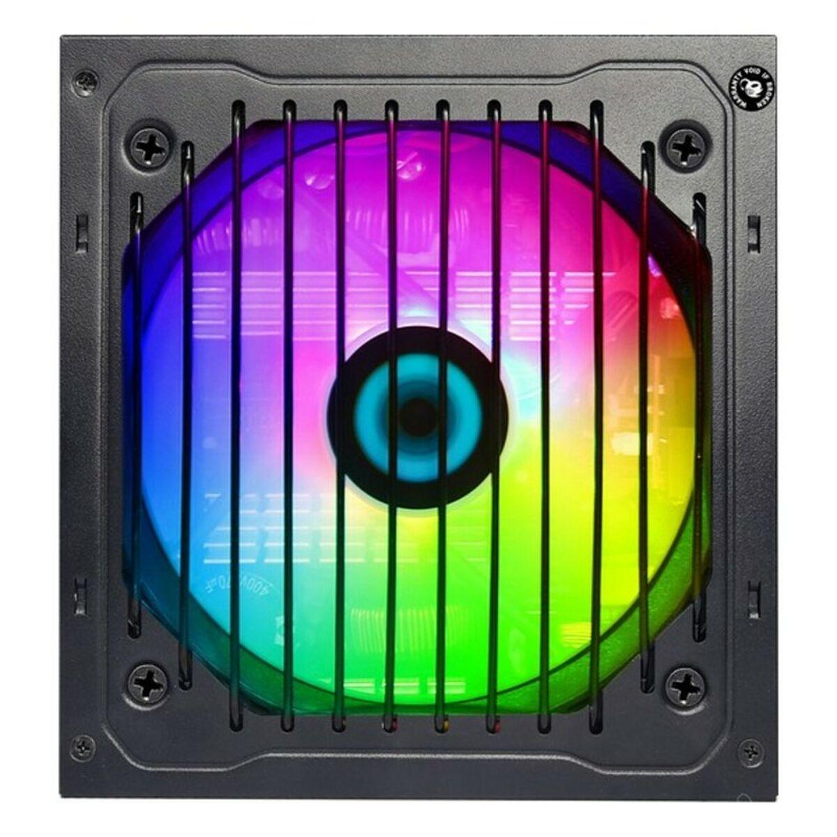 Fuente de Alimentación CoolBox DG-PWS600-MRBZ ATX 600W RGB Negro Ø 12 cm x 1