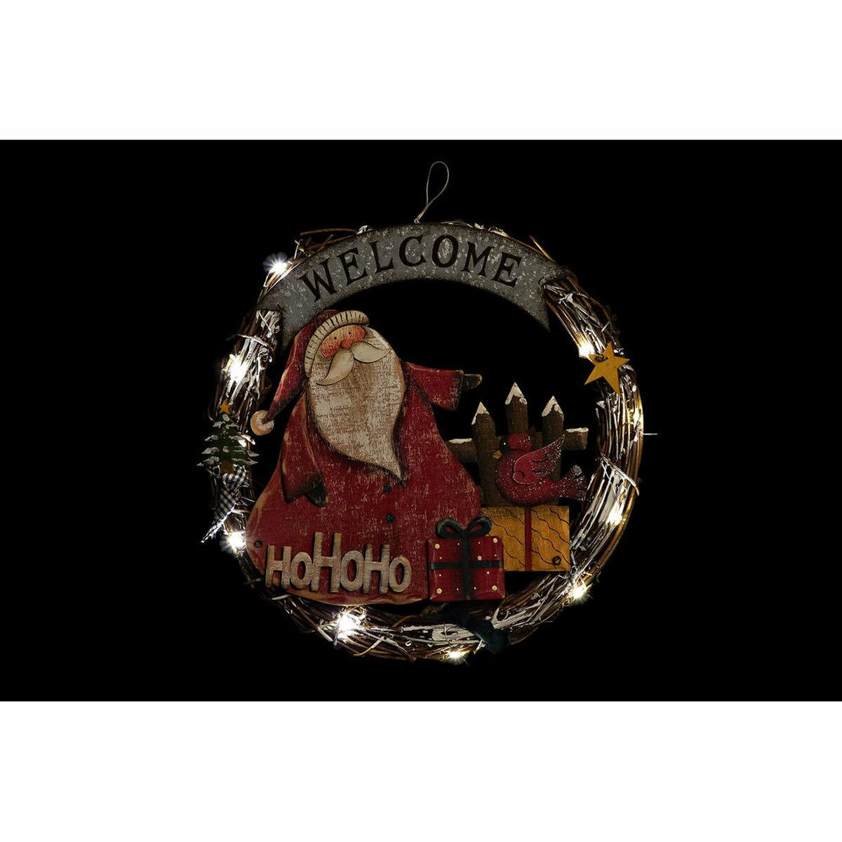Adorno Navideño DKD Home Decor Madera Cuerda Papá Noel (2 pcs) (31 x 4 x 30 cm)