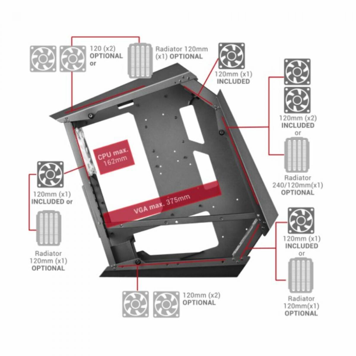 Caja Semitorre ATX Mars Gaming MC51