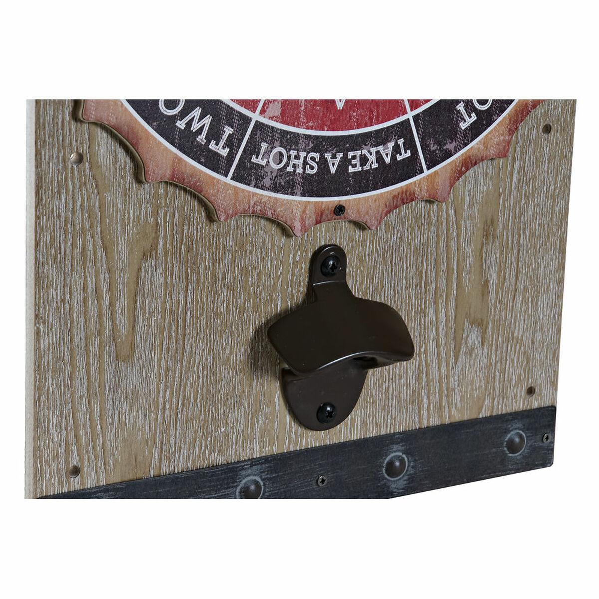 Abrebotellas DKD Home Decor Marrón Multicolor Hierro Plástico Madera MDF 27,5 x 4 x 40 cm