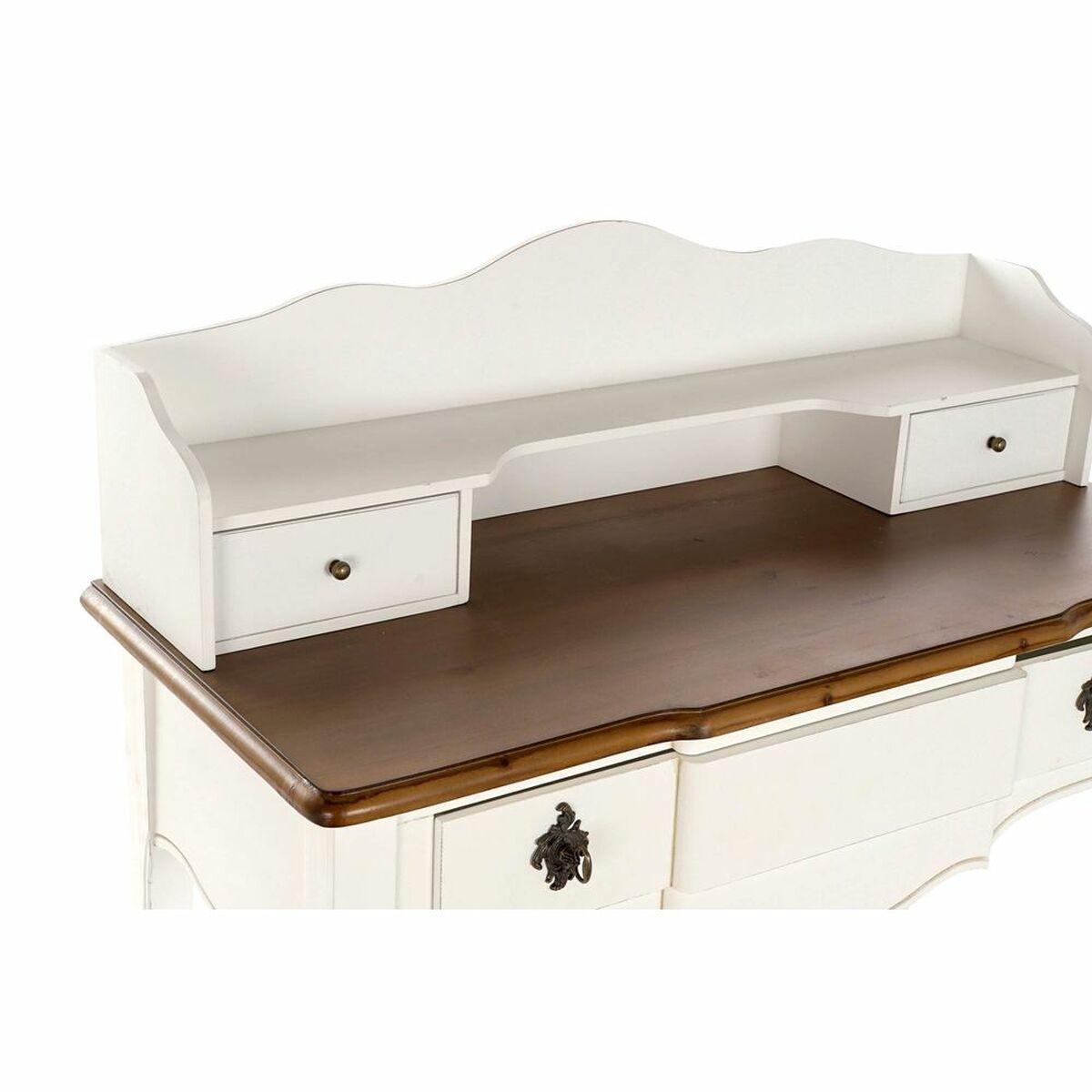 Escritorio DKD Home Decor Blanco Marrón Madera de Paulonia (90 x 40 x 101 cm)