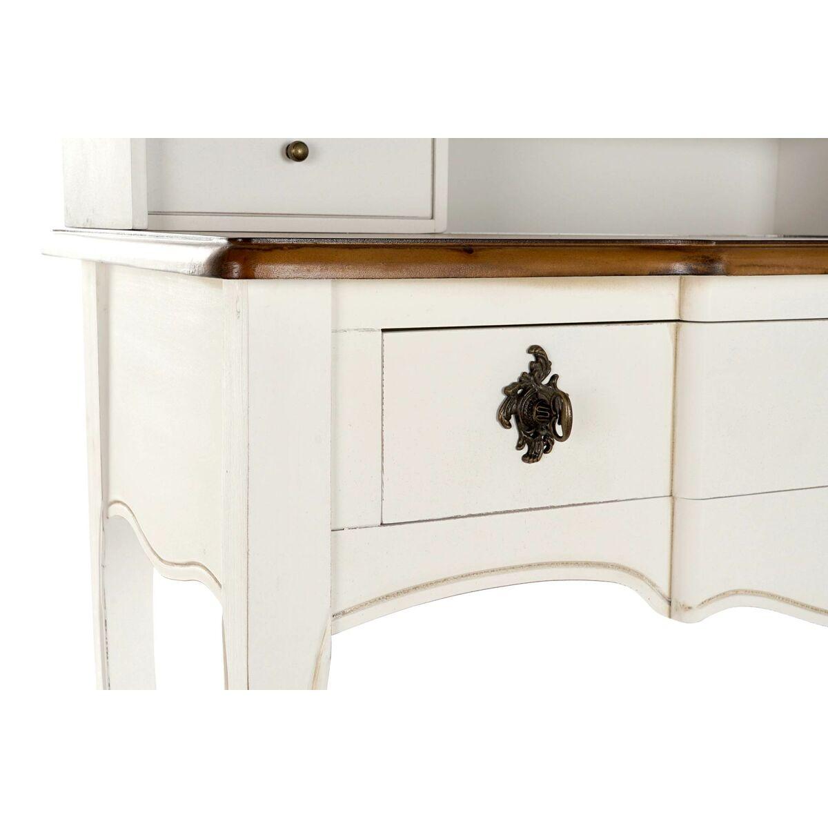 Escritorio DKD Home Decor Blanco Marrón Madera de Paulonia (90 x 40 x 101 cm)