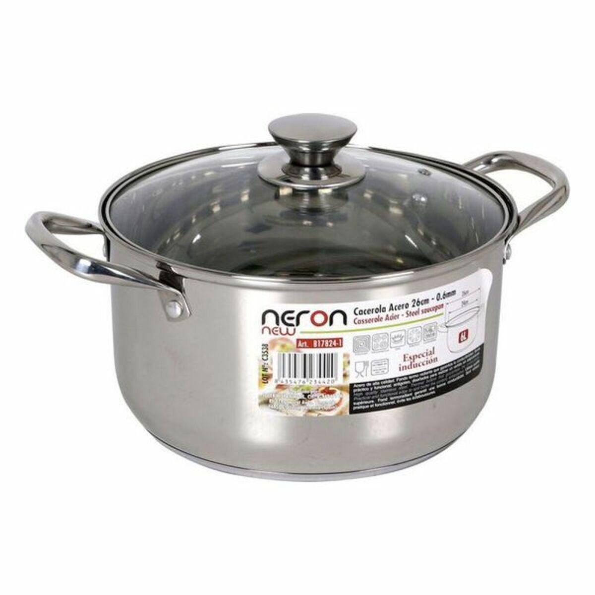 Cacerola Con Tapa Quttin New Neron Acero Inducción