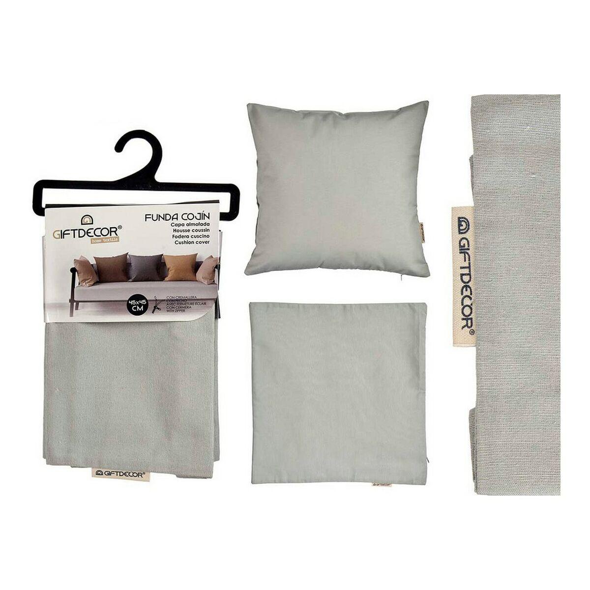 Funda de cojín Gris Gris claro 45 x 0,5 x 45 cm 60 x 0,5 x 60 cm