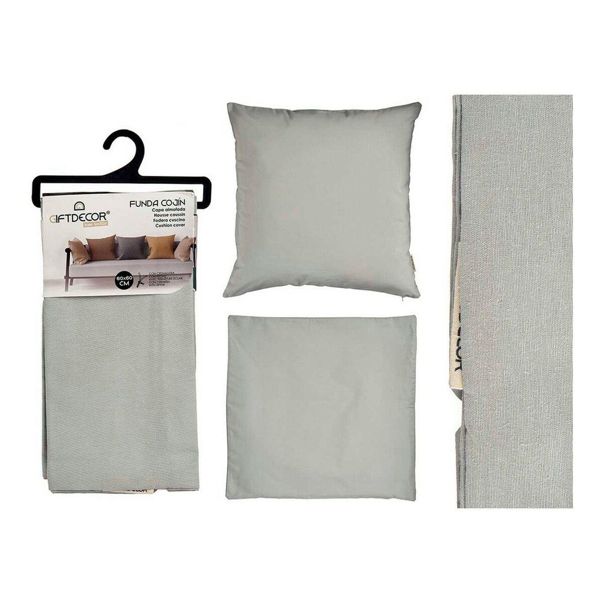 Funda de cojín Gris Gris claro 45 x 0,5 x 45 cm 60 x 0,5 x 60 cm