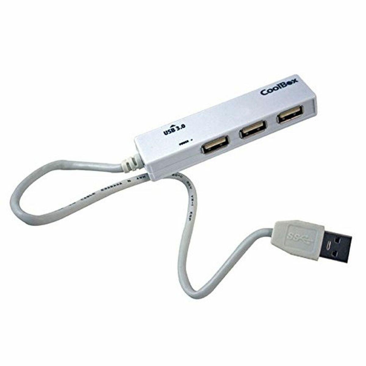 Hub USB CoolBox COO-H413 Blanco 3600 W