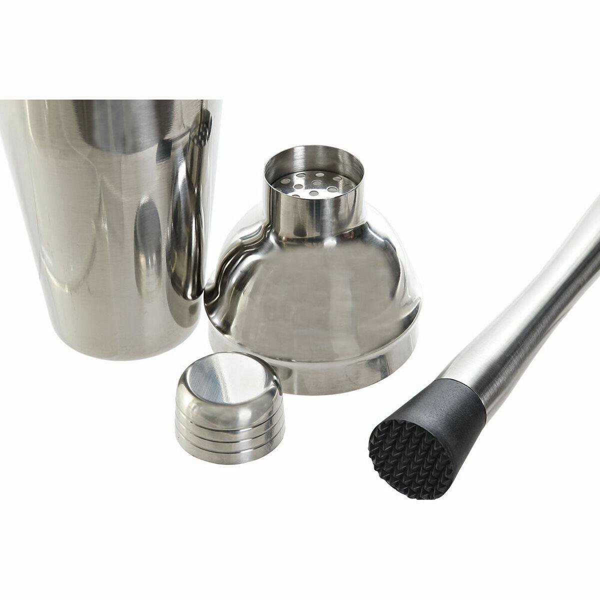 Set de Coctelería DKD Home Decor Bambú Acero Inoxidable (9 pcs) (9 x 9 x 25 cm) (750 ml)