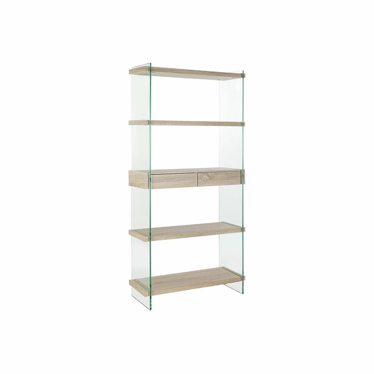 Estantería DKD Home Decor 90 x 35 x 180 cm Cristal Natural Madera Transparente Madera MDF