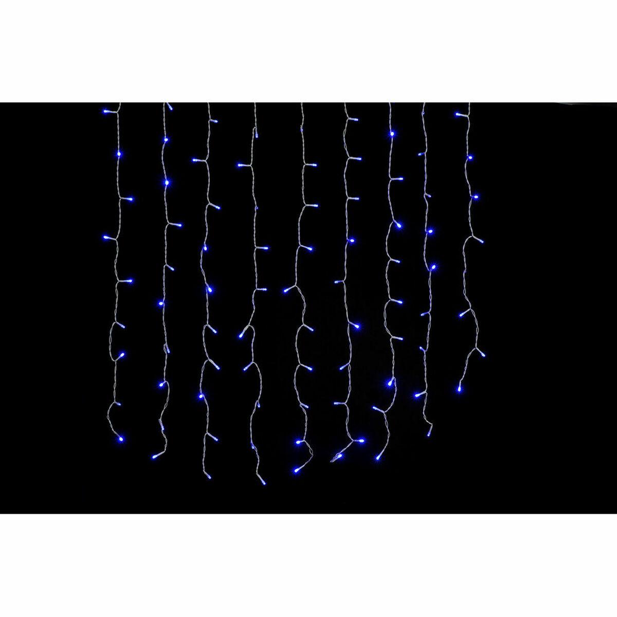 Cortina de Luces LED DKD Home Decor Navidad Azul PVC (100 x 1 x 100 cm)