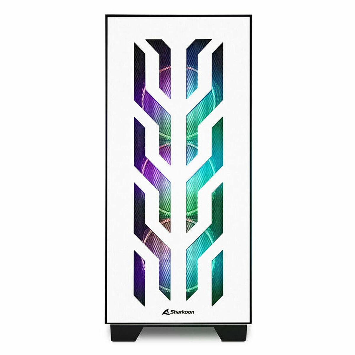 Caja Semitorre ATX Sharkoon CA300T LED RGB Blanco