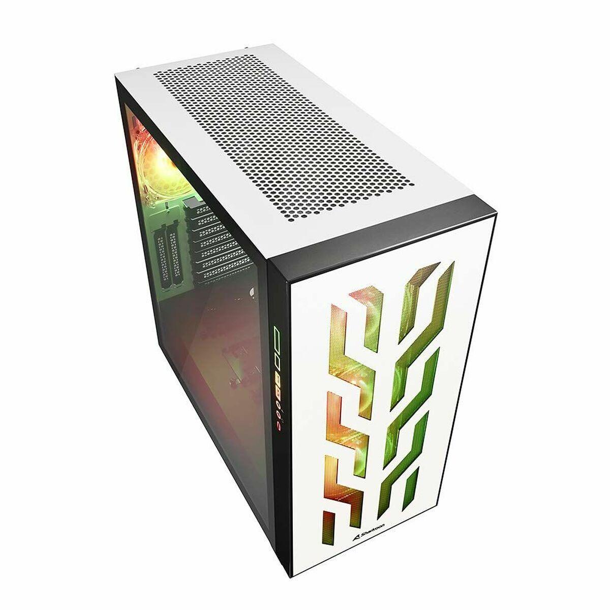 Caja Semitorre ATX Sharkoon CA300T LED RGB Blanco