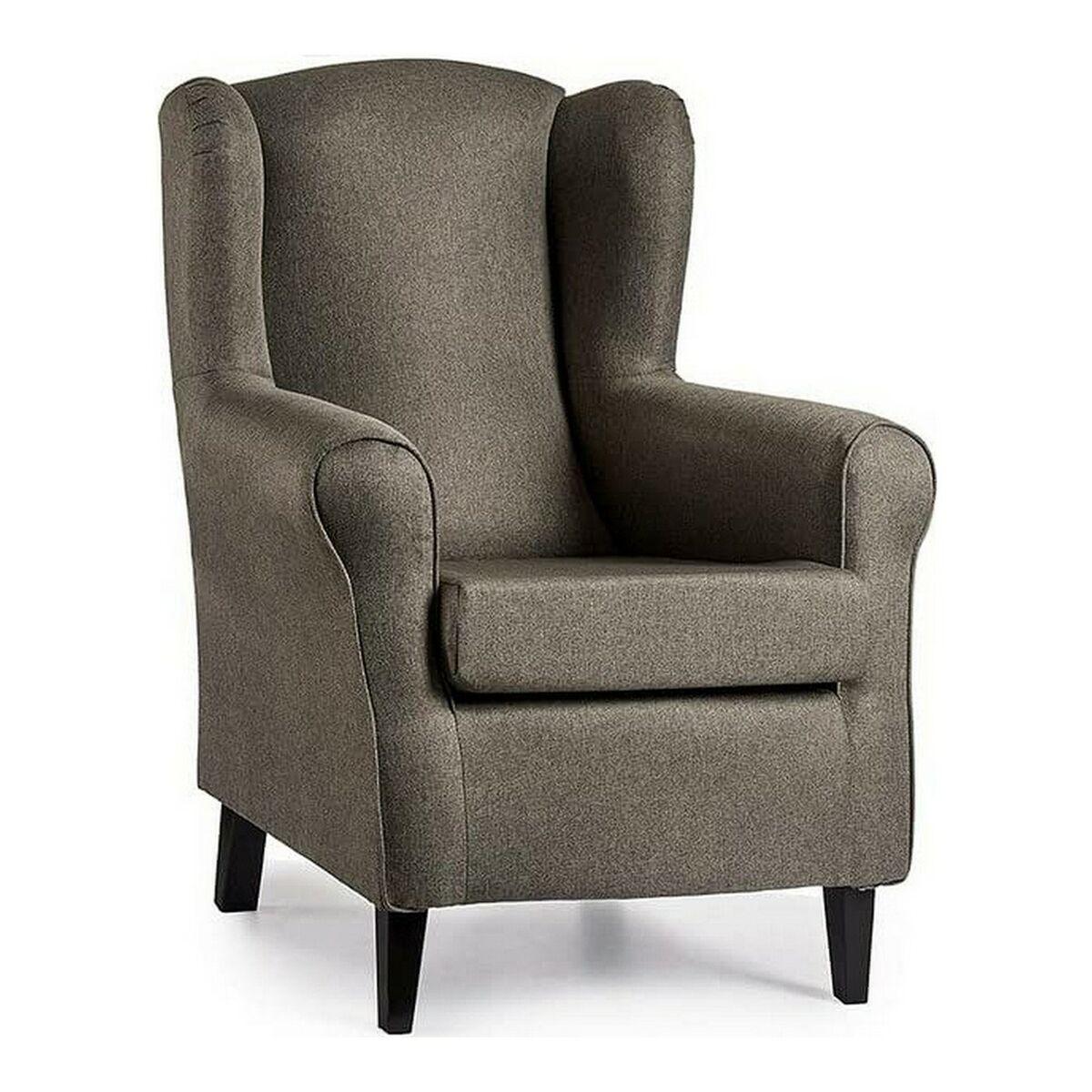 Sillón Sade Poliéster Madera de pino Gris claro (65 x 101 x 75 cm) (65 x 101 x 75 cm)