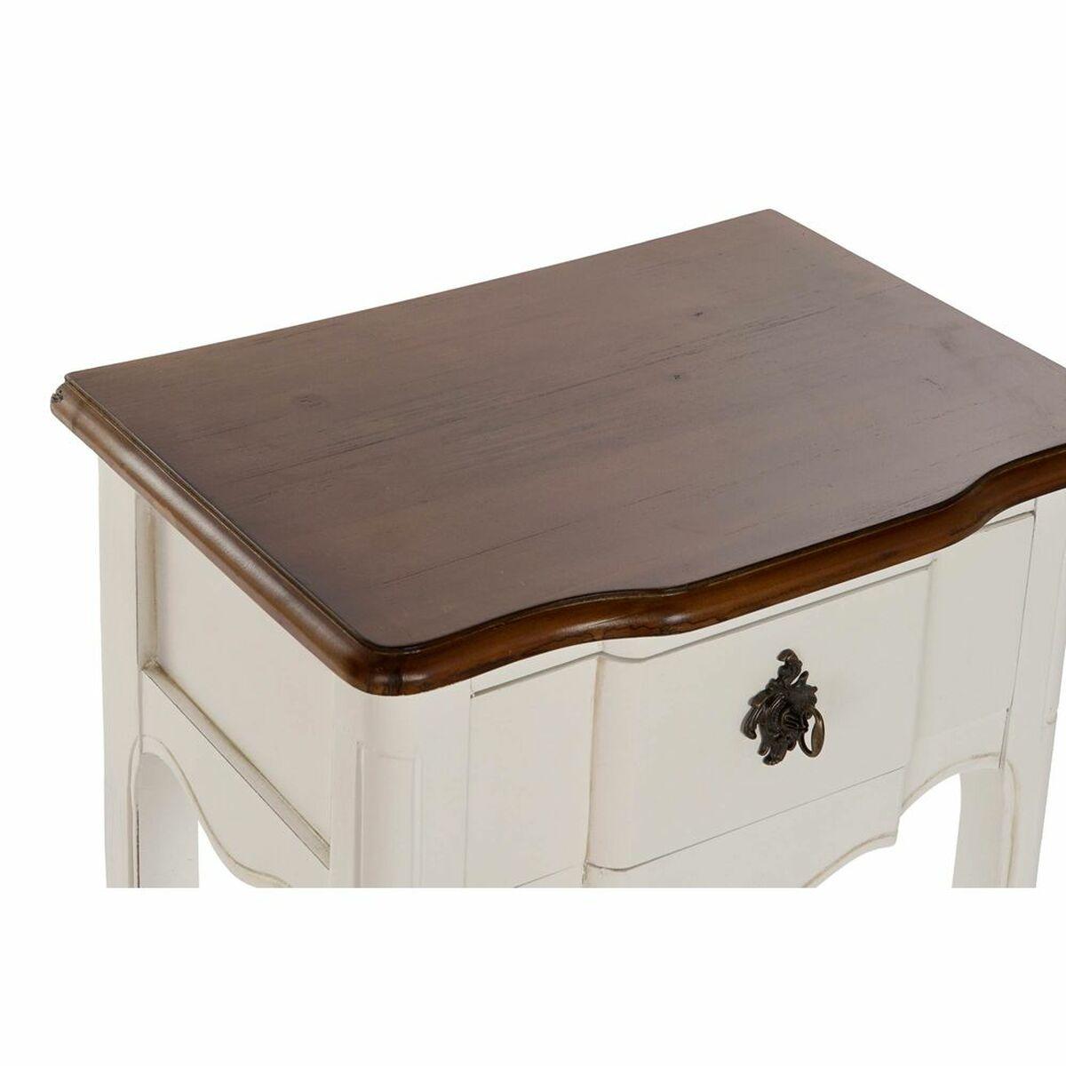 Mesa auxiliar DKD Home Decor Blanco Marrón Multicolor 48 x 34 x 67,5 cm