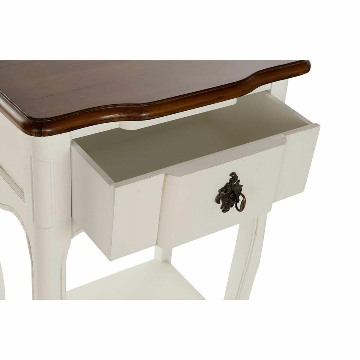 Mesa auxiliar DKD Home Decor Blanco Marrón Multicolor 48 x 34 x 67,5 cm