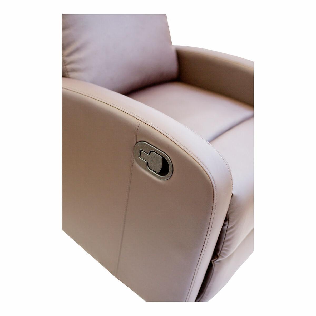 Sillón Reclinable Astan Hogar Relax Manual Chocolate Piel Sintética