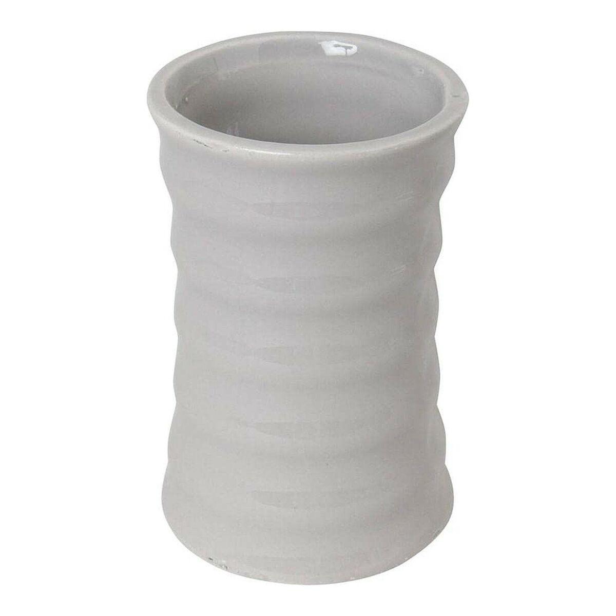 Set de Baño Berilo 89457 Gris Metal Cerámica Ondas