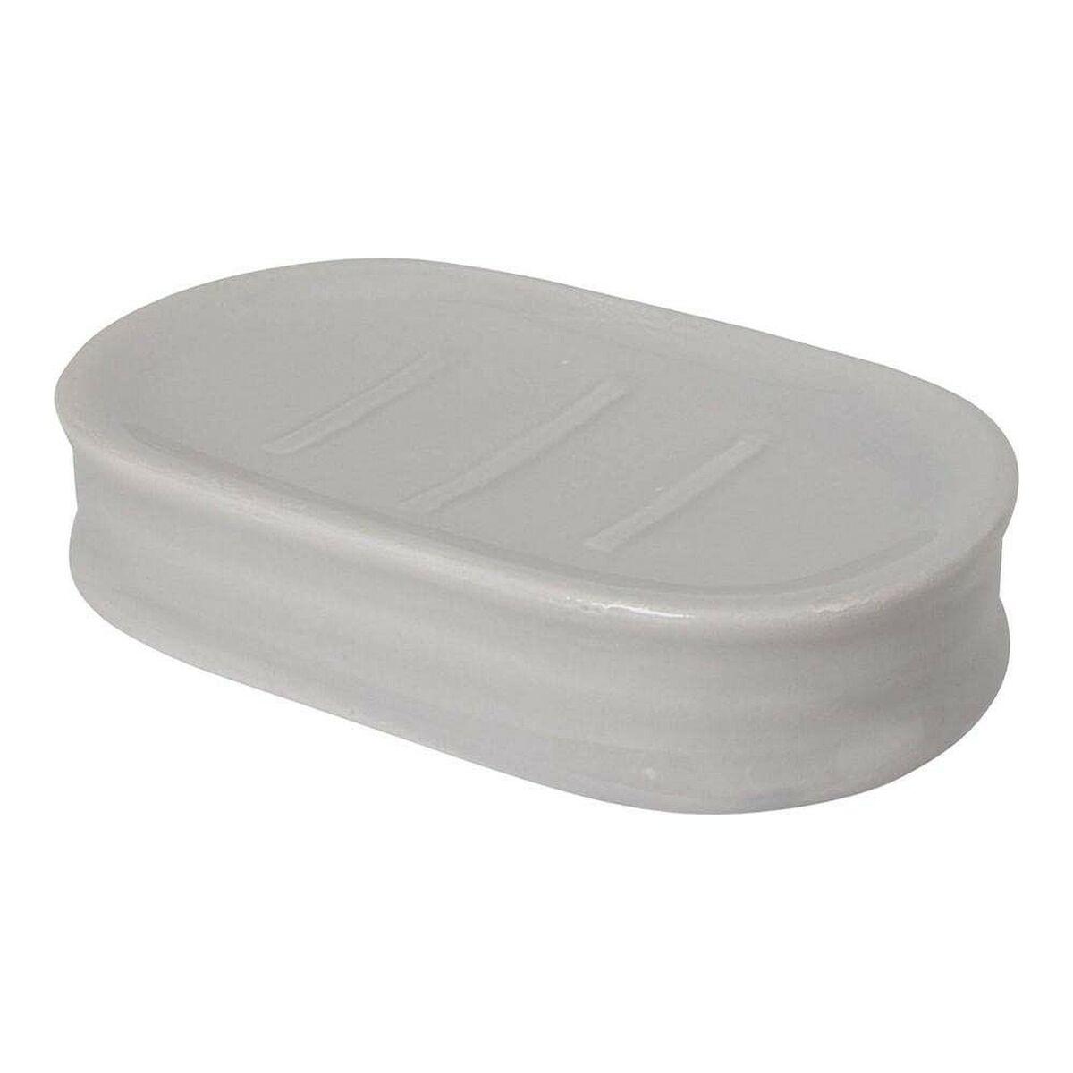 Set de Baño Berilo 89457 Gris Metal Cerámica Ondas