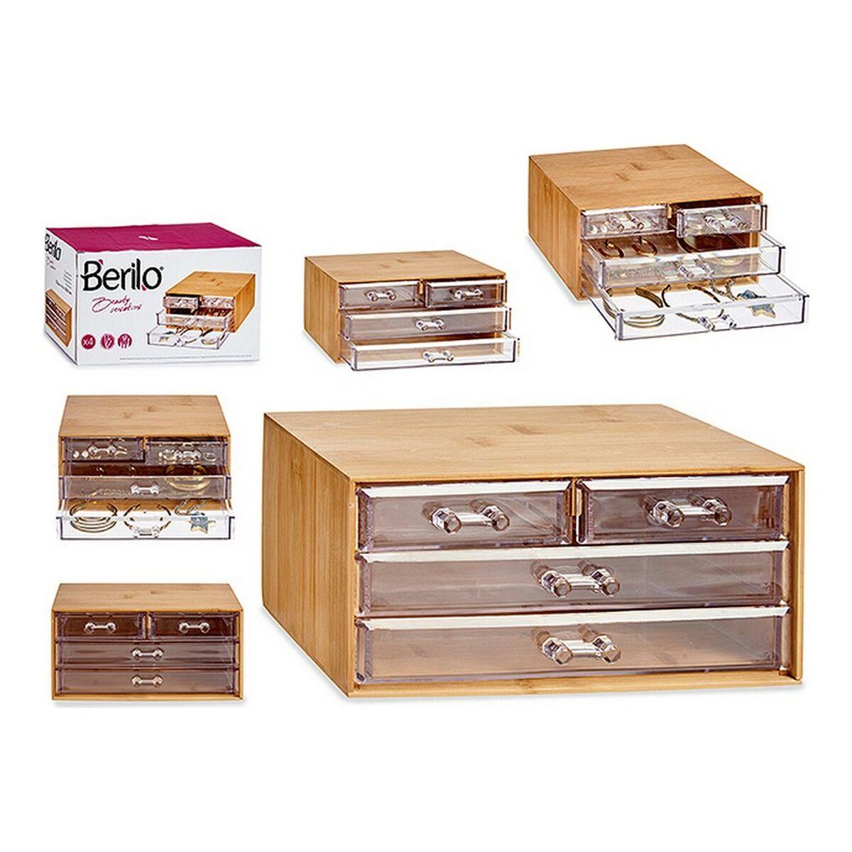 Caja-Joyero Bambú Metacrilato (15 x 12 x 24,5 cm)