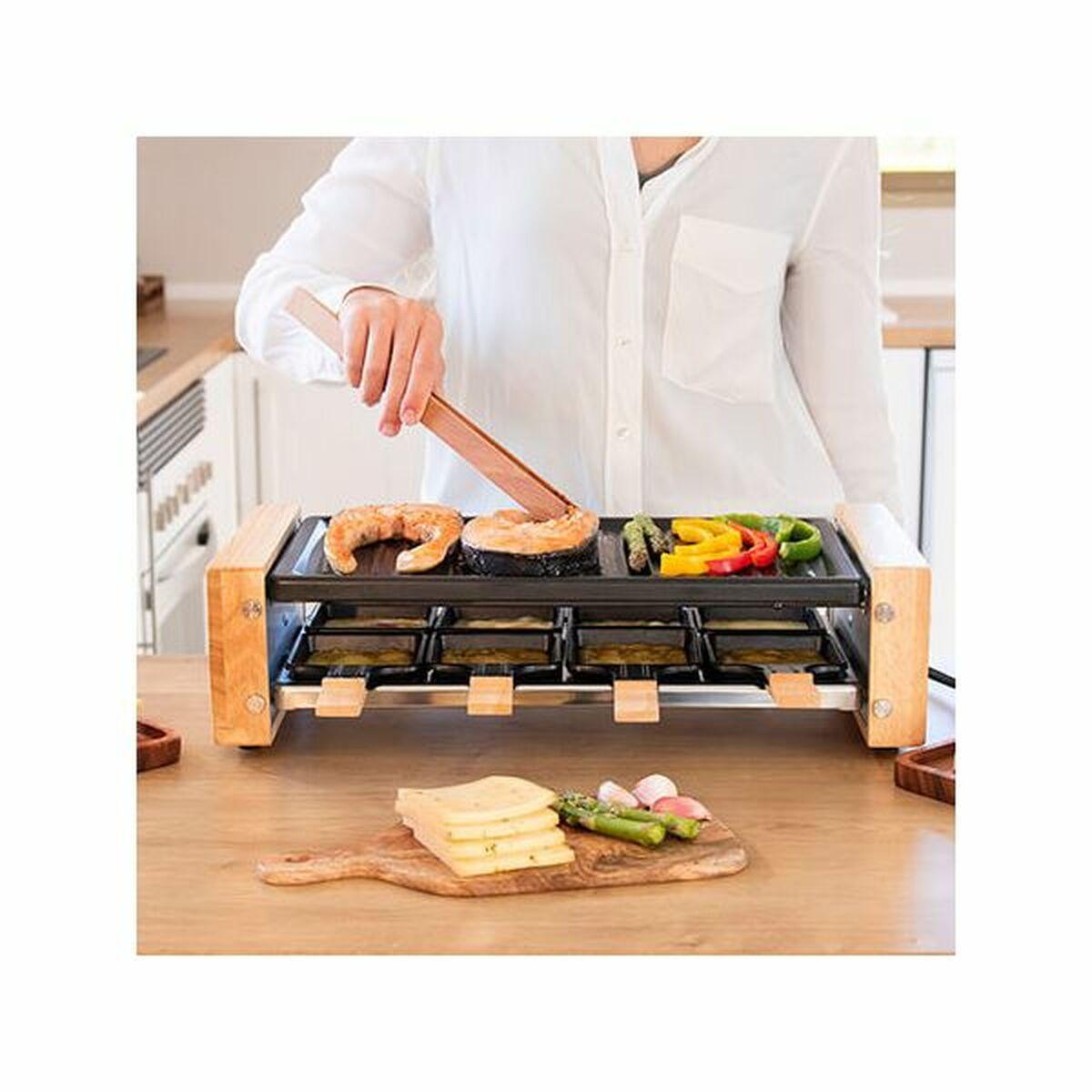 Plancha de Cocina Cecotec Cheese&Grill 8200 Wood Black 1200 W