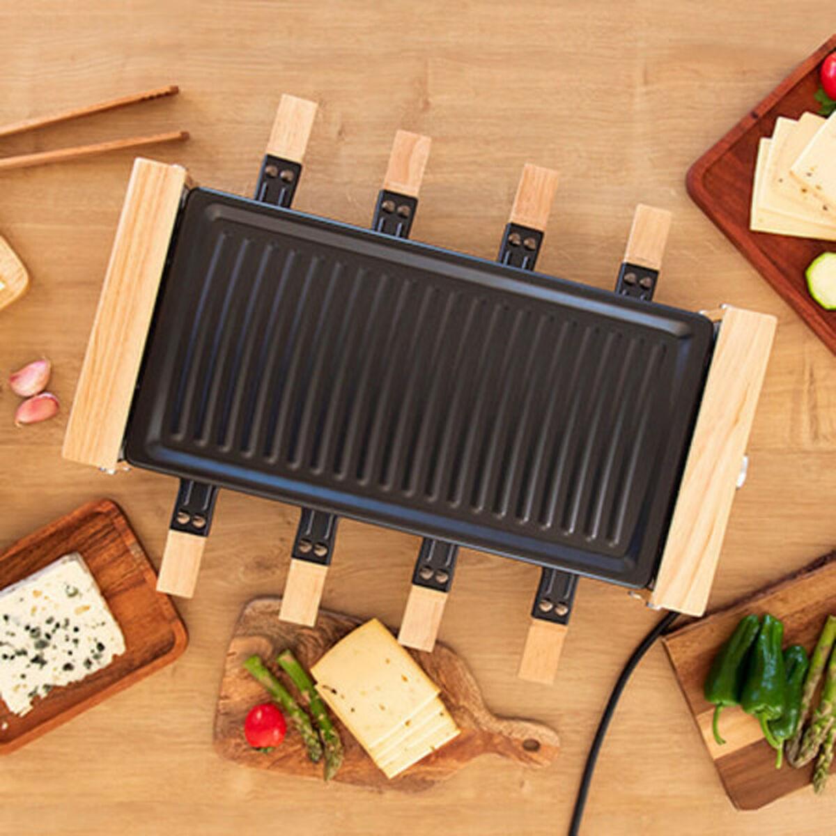 Plancha de Cocina Cecotec Cheese&Grill 8200 Wood Black 1200 W