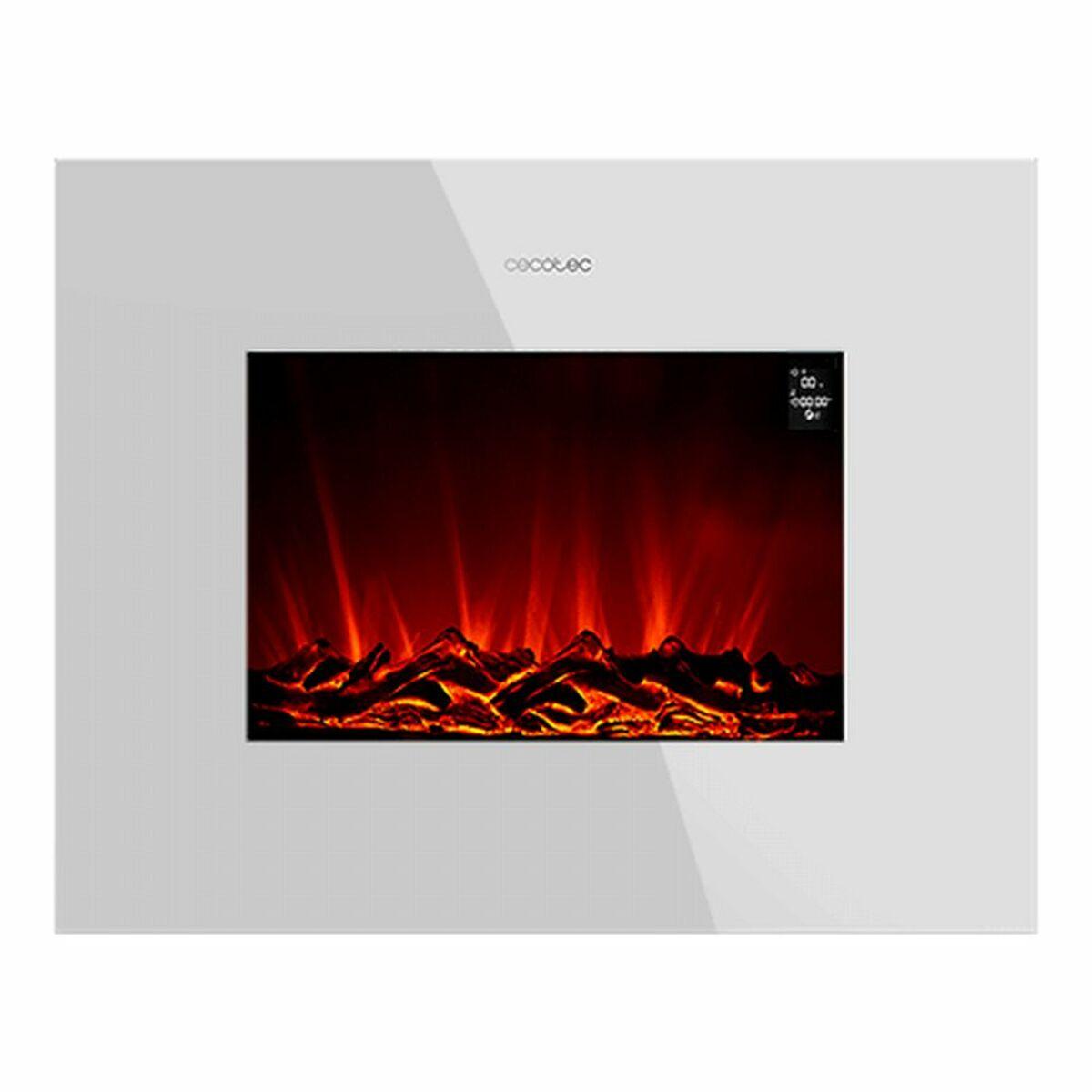 Chimenea Eléctrica Decorativa de Pared Cecotec ReadyWarm 2690 Flames Connected Blanco 1000 - 2000 W 2000 W