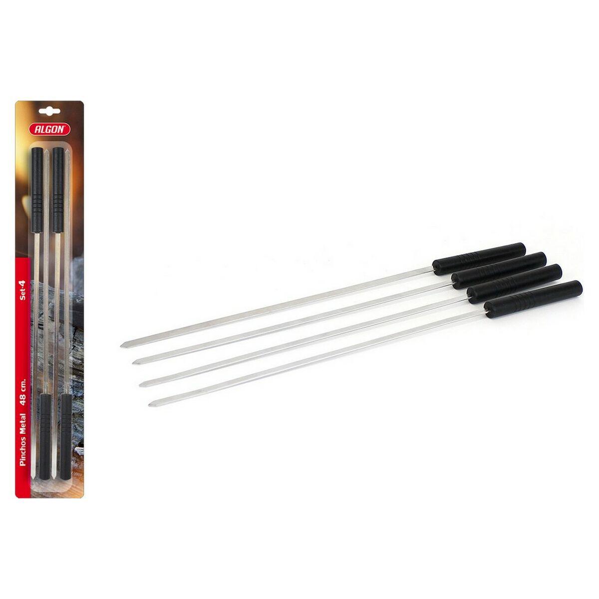 Set de Pinchos para Barbacoa Algon Metal Plástico (4 Unidades) (48 cm) (4 pcs)