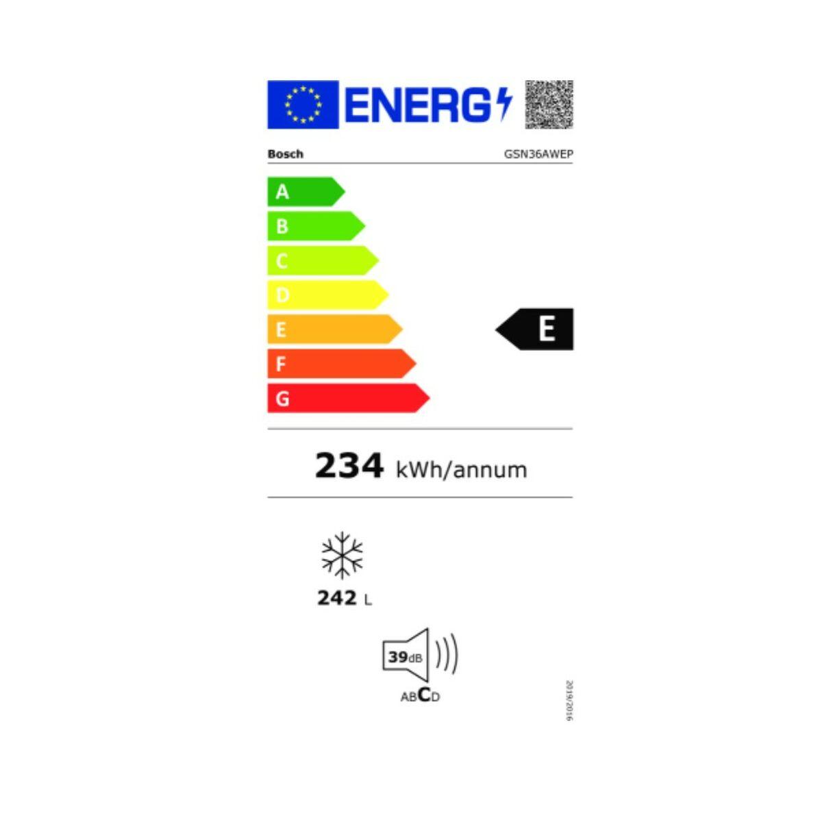 Congelador BOSCH GSN36AWEP Blanco (242 L)