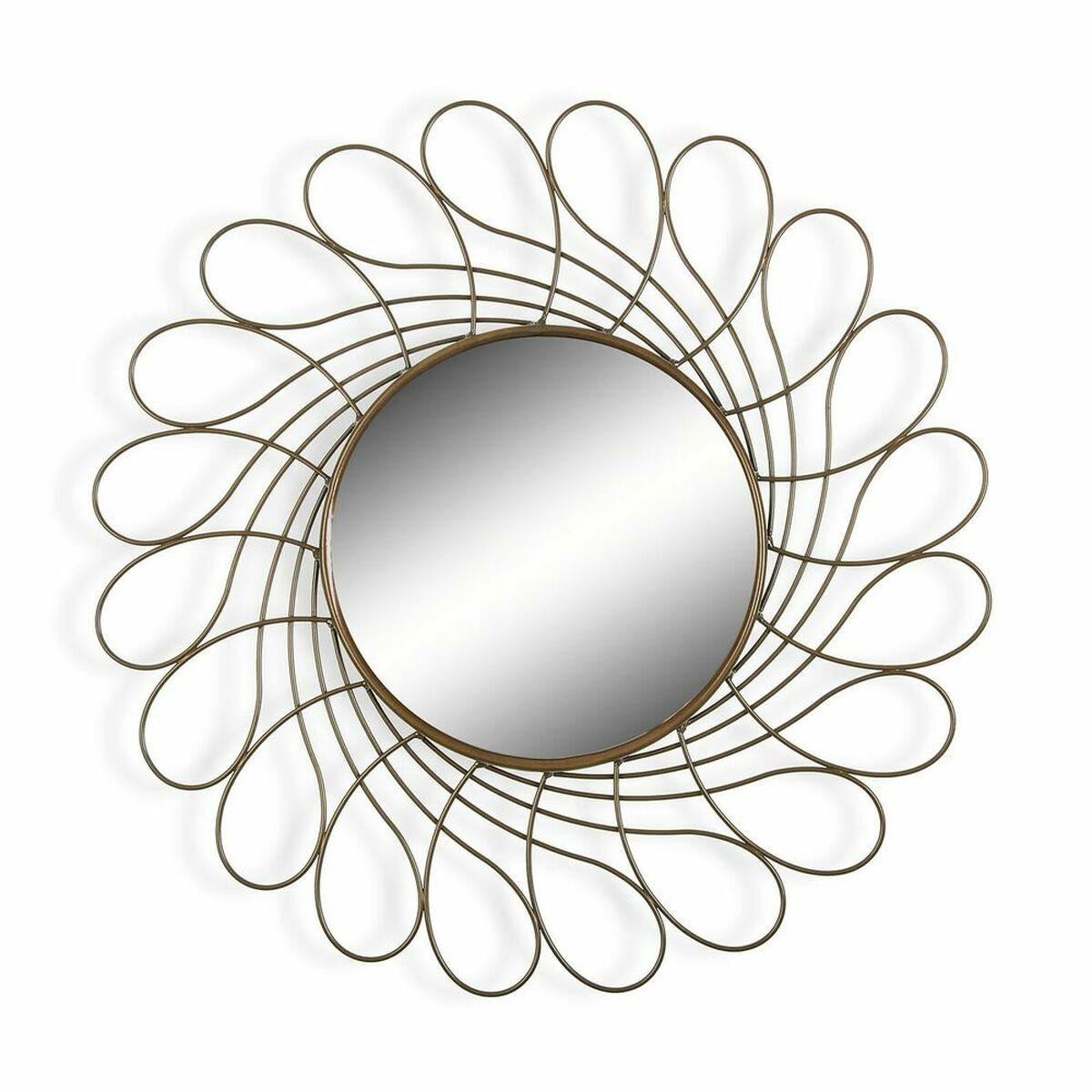 Espejo de pared Versa Dorado Metal (2 x 40 x 40 cm)