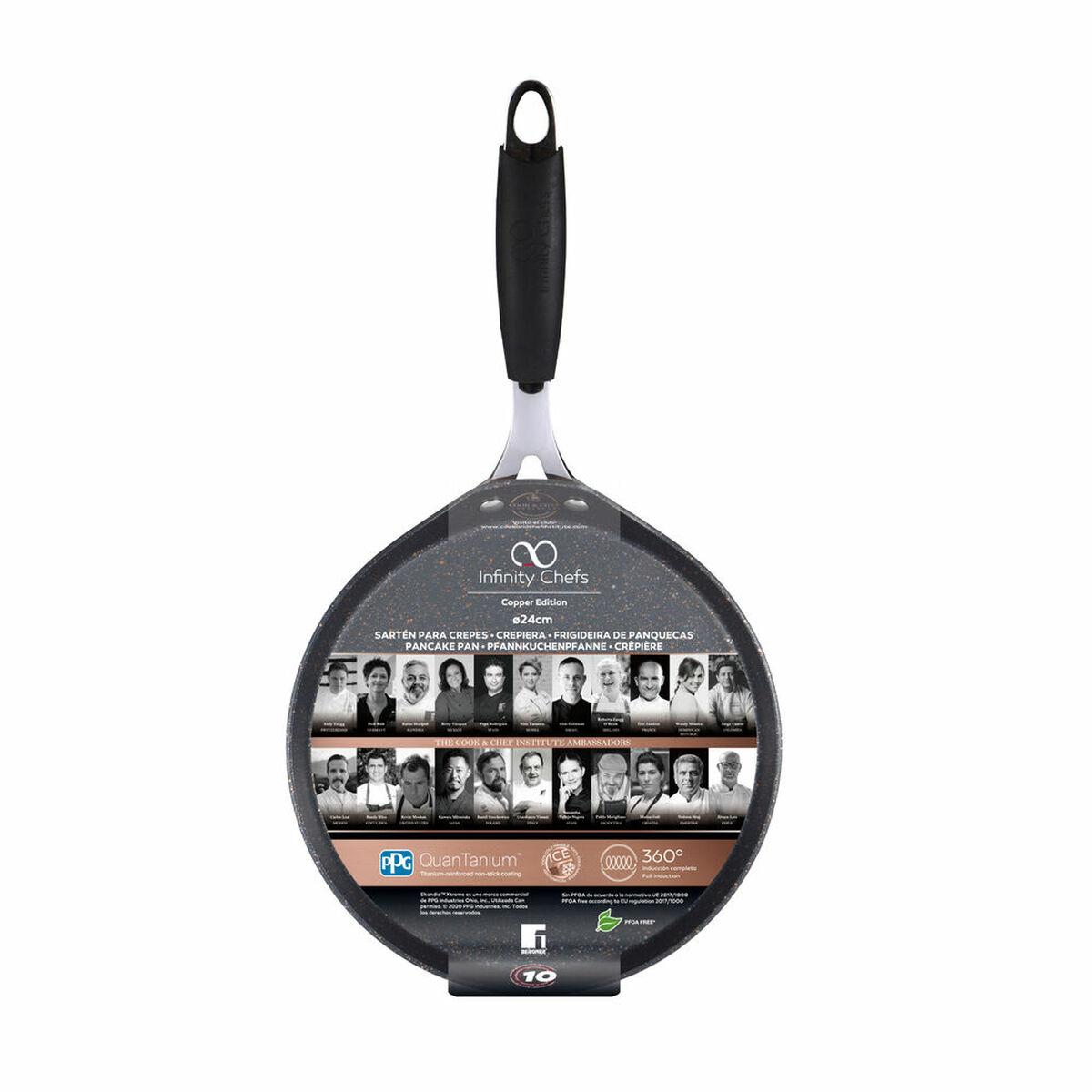 Sartén para Crepes Infinity Chefs BGIC-1101 Cobre Aluminio Aluminio Forjado Ø 24 cm 24 x 2 cm (24 cm)