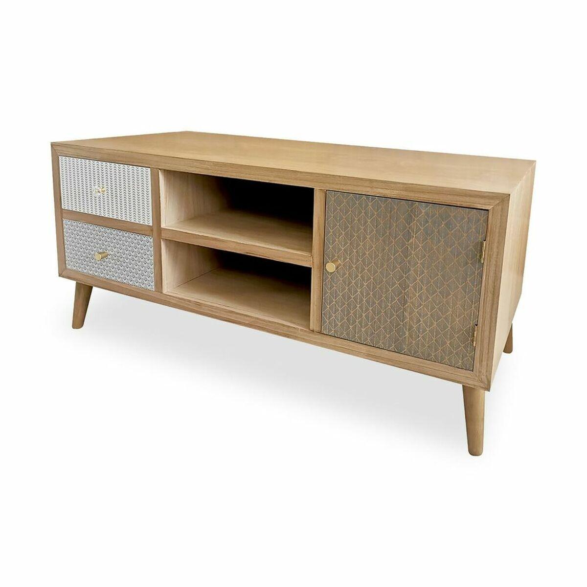 Mueble de TV Versa Kapua Madera MDF y Madera de paulonia (45 x 52 x 110 cm)