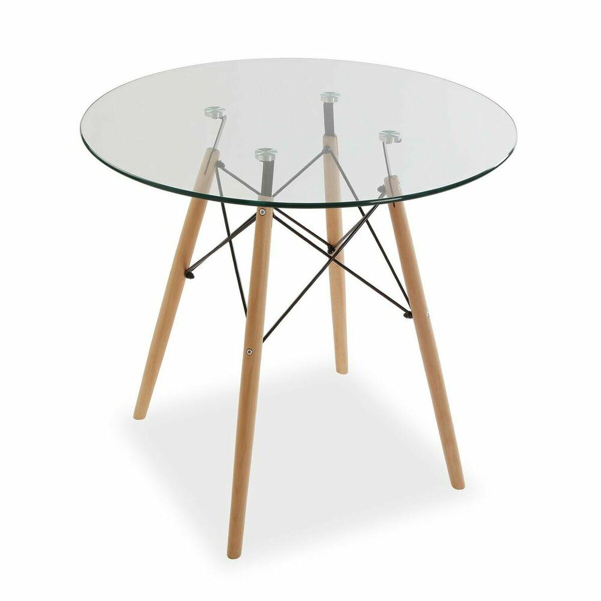 Mesa auxiliar Versa Cristal Metal (80 x 73 x 80 cm)