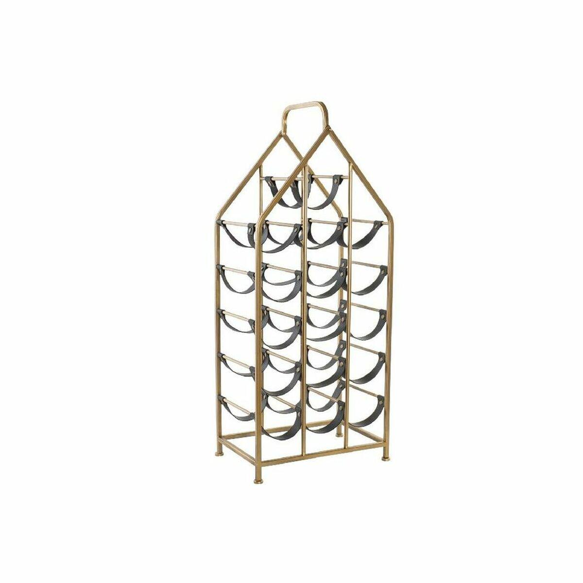 Botellero DKD Home Decor Negro Dorado Metal Plástico 37,5 x 24,5 x 82 cm