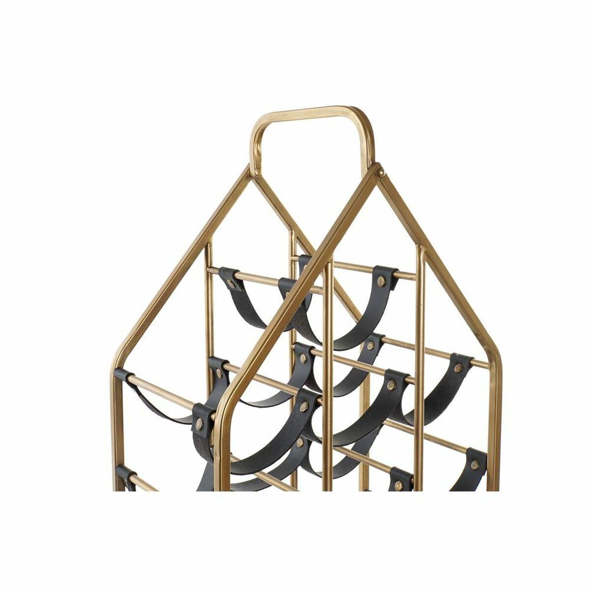 Botellero DKD Home Decor Negro Dorado Metal Plástico 37,5 x 24,5 x 82 cm
